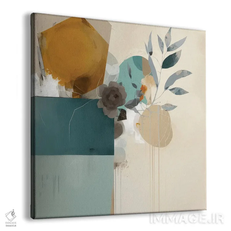 تابلو شکوفههای آبی انتزاعی اثر بلا ایو - نمای پرسپکتیو محصول