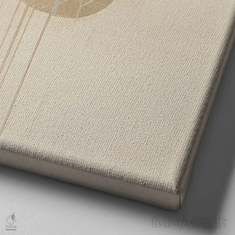 تابلو شکوفههای آبی انتزاعی اثر بلا ایو - نمای نزدیک بافت بوم