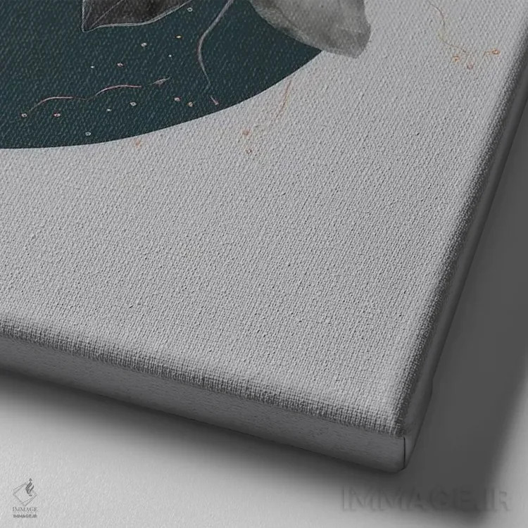 تابلو دایرههای گیاهی اثر بلا ایو - نمای نزدیک بافت بوم