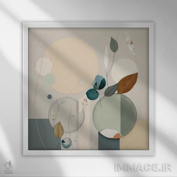 تابلو واحهٔ دایرهای اثر بلا ایو - نمای قابدار سفید