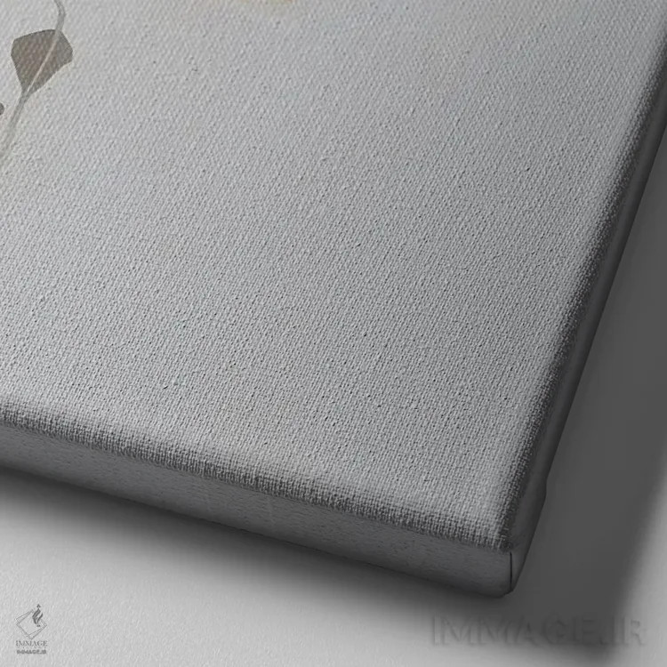 تابلو شکوفههای آبی انتزاعی اثر بلا ایو - نمای نزدیک بافت بوم