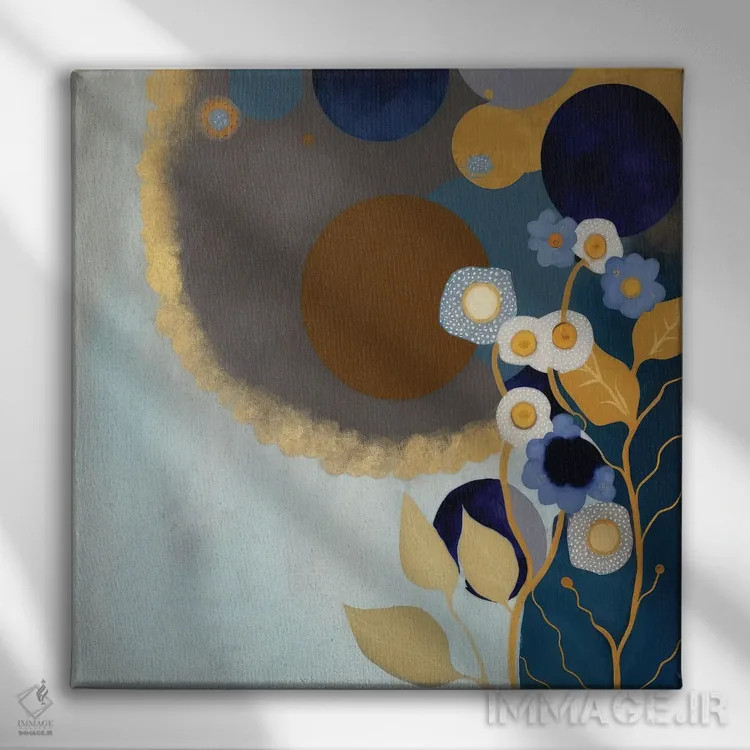 تابلو شکوفهٔ نیمهشب مدرن ۳ اثر بلا ایو - نمای روبهرو روی دیوار