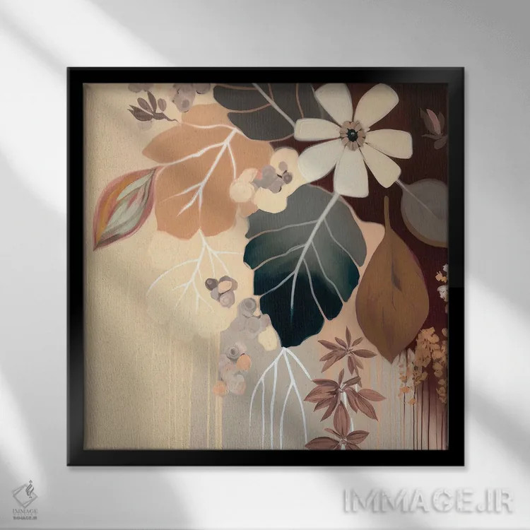 تابلو دستهگل مدرن اثر بلا ایو - نمای قابدار مشکی