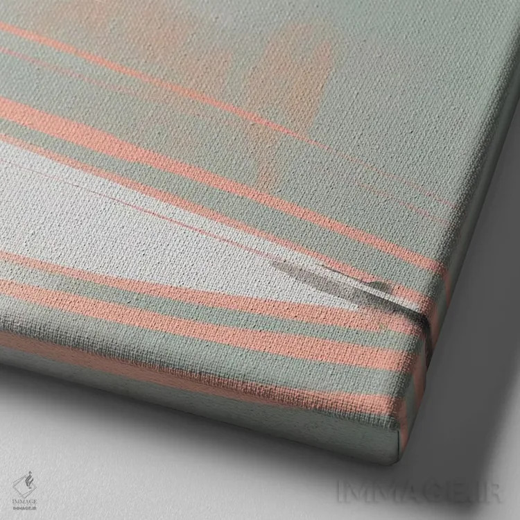 تابلو آرامش طبیعت ۲ اثر بلا ایو - نمای نزدیک بافت بوم