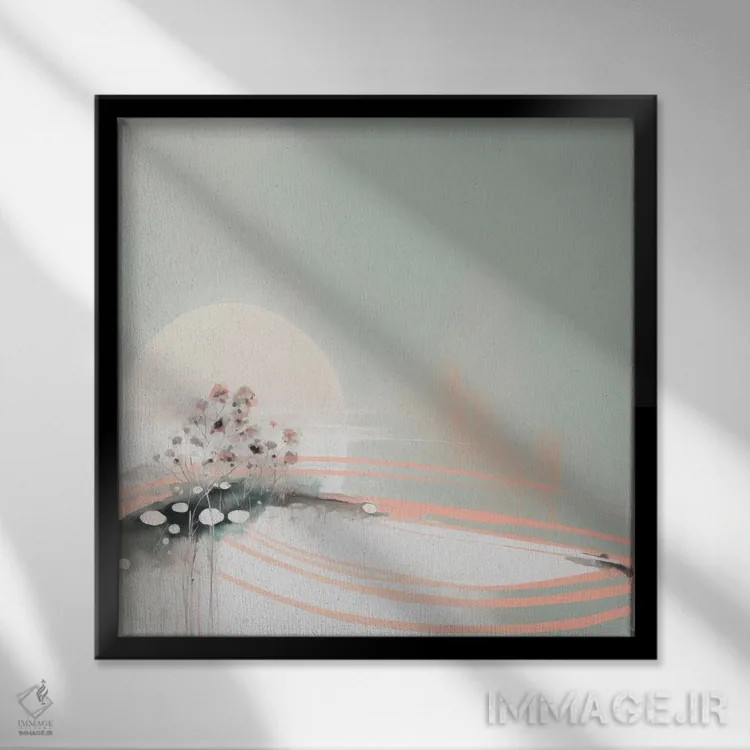 تابلو آرامش طبیعت ۲ اثر بلا ایو - نمای قابدار مشکی