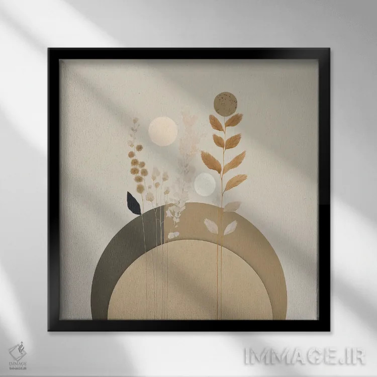 تابلو مزرعهٔ طلوع صبحگاهی اثر بلا ایو - نمای قابدار مشکی