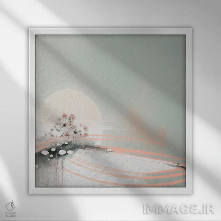 تابلو آرامش طبیعت ۲ اثر بلا ایو - نمای قابدار سفید