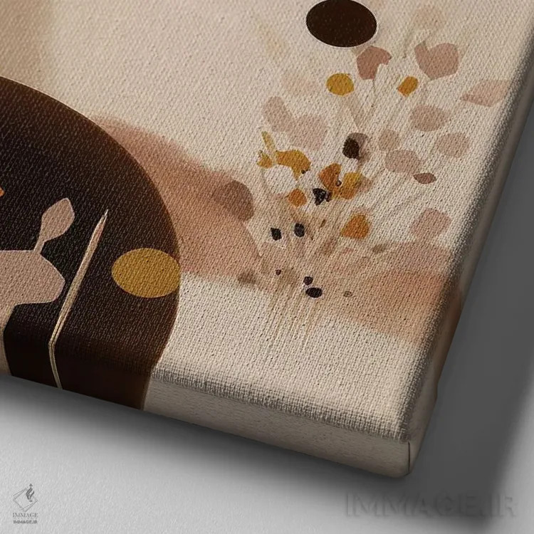 تابلو کوه شانس اثر بلا ایو - نمای نزدیک بافت بوم