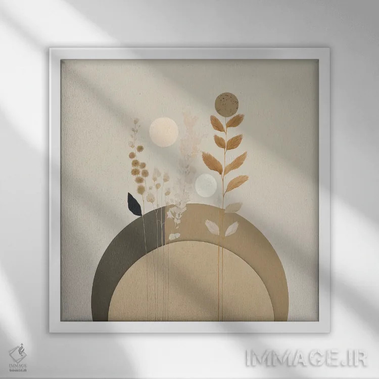 تابلو مزرعهٔ طلوع صبحگاهی اثر بلا ایو - نمای قابدار سفید