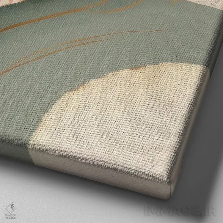 تابلو باغ ارگانیک اثر بلا ایو - نمای نزدیک بافت بوم