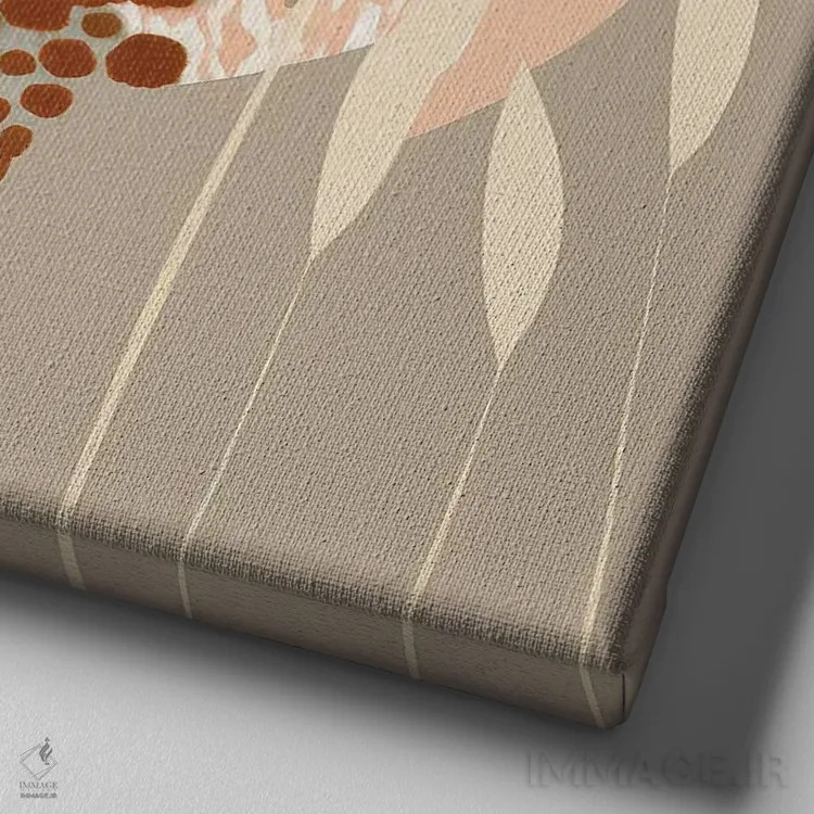 تابلو رمانس سادهگرایانه اثر بلا ایو - نمای نزدیک بافت بوم