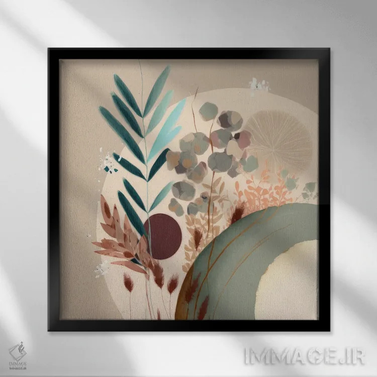 تابلو باغ ارگانیک اثر بلا ایو - نمای قابدار مشکی