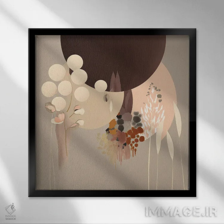 تابلو رمانس سادهگرایانه اثر بلا ایو - نمای قابدار مشکی