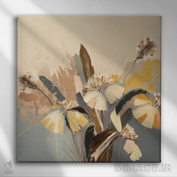 تابلو گلهای بوسیدهشده توسط خورشید اثر بلا ایو - نمای روبهرو روی دیوار