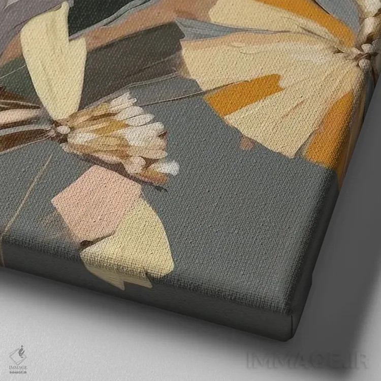 تابلو گلهای بوسیدهشده توسط خورشید اثر بلا ایو - نمای نزدیک بافت بوم