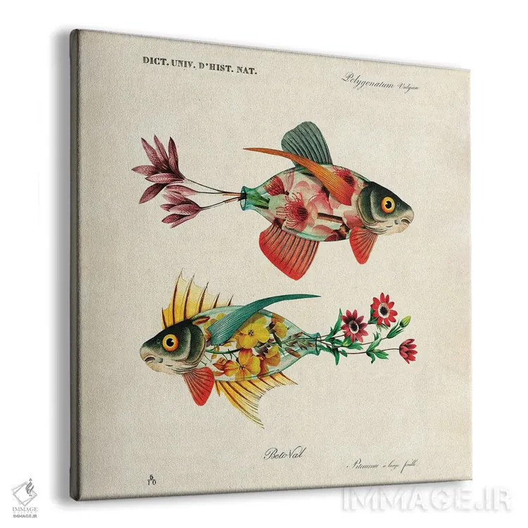 تابلو ماهی گلدانی اثر بتو وال - نمای پرسپکتیو محصول