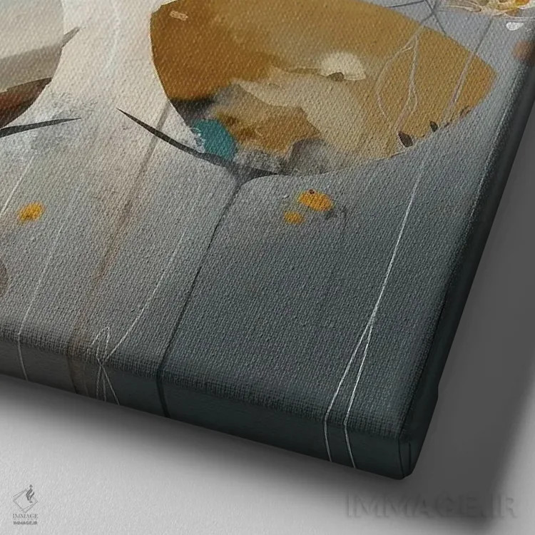 تابلو لالایی پرندهٔ مهربان اثر بلا ایو - نمای نزدیک بافت بوم