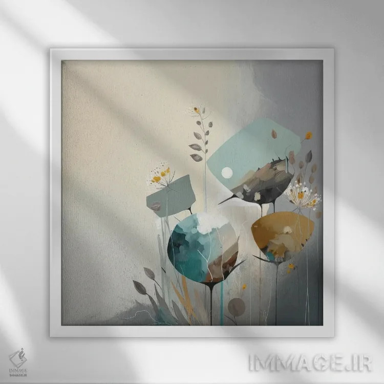 تابلو لالایی پرندهٔ مهربان اثر بلا ایو - نمای قابدار سفید