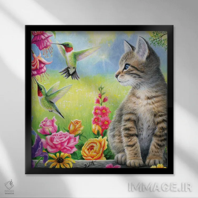 تابلو باغ تابیتا اثر بریجت واث - نمای قابدار مشکی