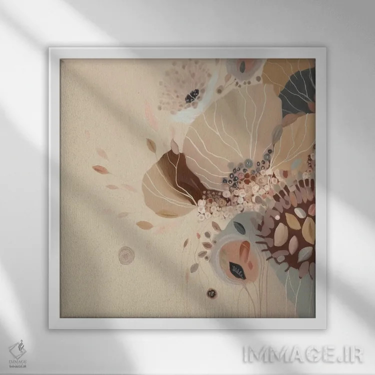تابلو گیاهان خیالانگیز ۲ اثر بلا ایو - نمای قابدار سفید