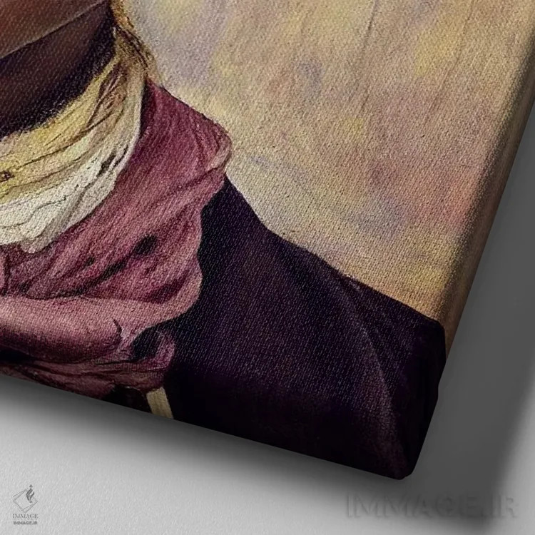 تابلو شاعر جوان (۲۰۲۳) اثر برین ویو کالت - نمای نزدیک بافت بوم