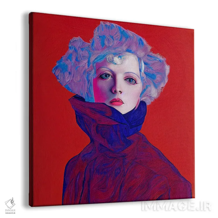 تابلو صورتی قرمز آبی (۲۰۲۲) اثر برین ویو کالت - نمای پرسپکتیو محصول