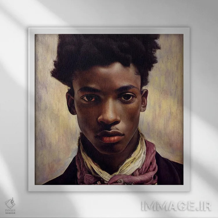 تابلو شاعر جوان (۲۰۲۳) اثر برین ویو کالت - نمای قابدار سفید