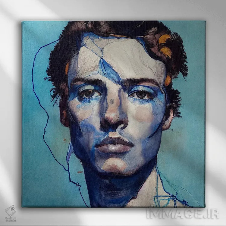 تابلو باور (نشستهای آبی ۲۰۲۳) اثر برین ویو کالت - نمای روبهرو روی دیوار