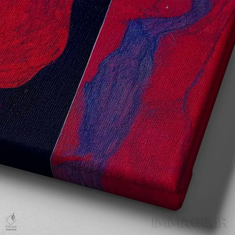 تابلو منطقه چراغ قرمز برلین (۲۰۲۳) اثر برین ویو کالت - نمای نزدیک بافت بوم