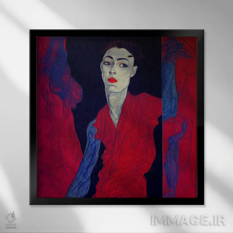 تابلو منطقه چراغ قرمز برلین (۲۰۲۳) اثر برین ویو کالت - نمای قابدار مشکی