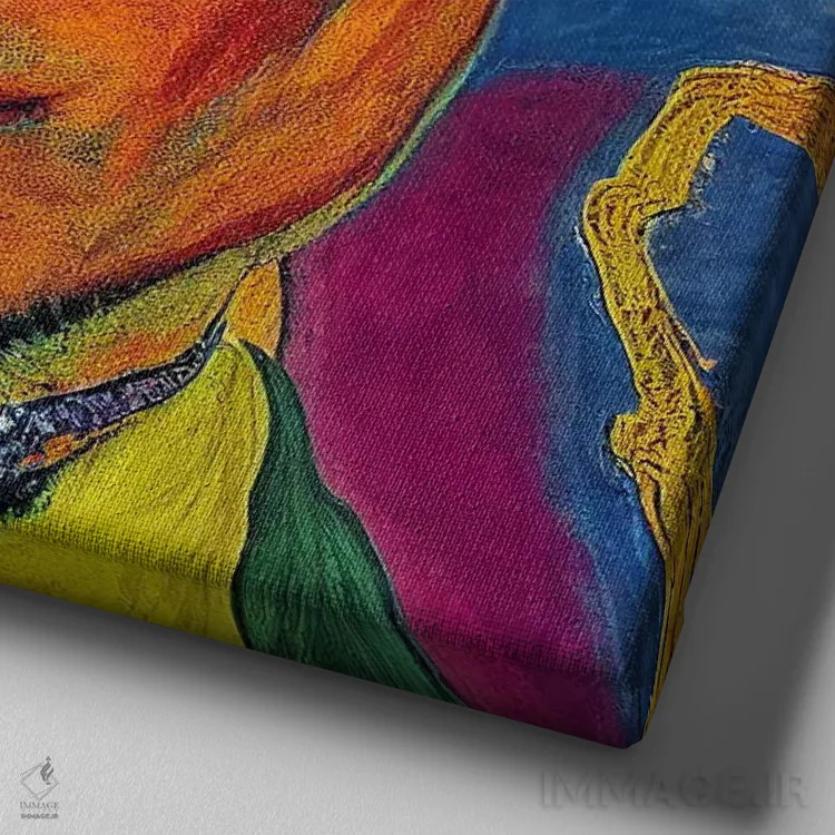 تابلو شور جسورانه (۲۰۲۲) اثر برین ویو کالت - نمای نزدیک بافت بوم