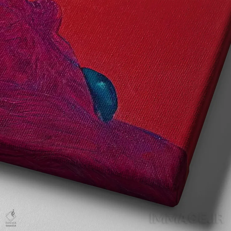 تابلو انتظار (۲۰۲۲) اثر برین ویو کالت - نمای نزدیک بافت بوم