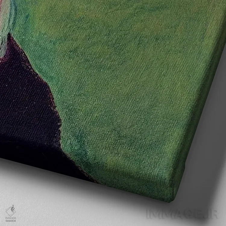 تابلو پسر صورتی برقی (۲۰۲۳) اثر برین ویو کالت - نمای نزدیک بافت بوم