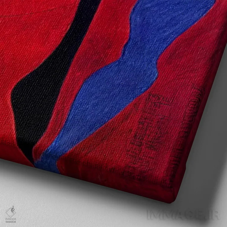 تابلو مجموعه چراغ قرمز برلین (۲۰۲۳) اثر برین ویو کالت - نمای نزدیک بافت بوم