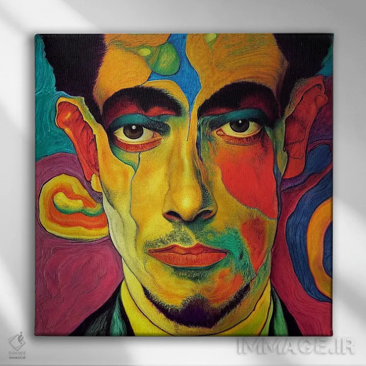 تابلو مرد نئون ۶ (۲۰۲۲) اثر برین ویو کالت - نمای روبهرو روی دیوار