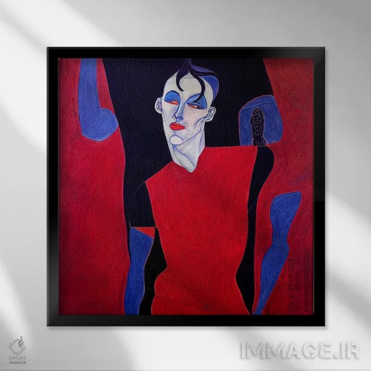 تابلو مجموعه چراغ قرمز برلین (۲۰۲۳) اثر برین ویو کالت - نمای قابدار مشکی