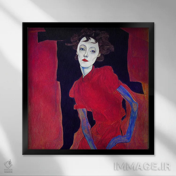 تابلو چراغ قرمز برلین ۲ (۲۰۲۳) اثر برین ویو کالت - نمای قابدار مشکی