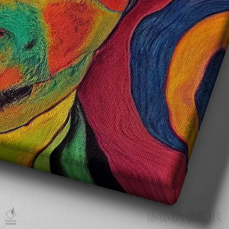 تابلو مرد نئون ۶ (۲۰۲۲) اثر برین ویو کالت - نمای نزدیک بافت بوم