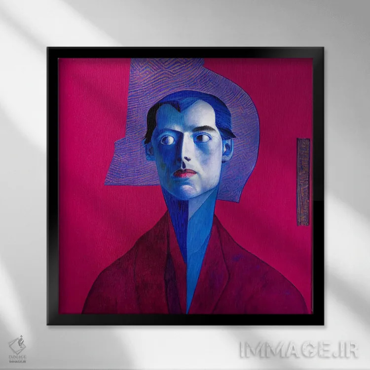 تابلو فوویست (سبک هنری) (۲۰۲۲) اثر برین ویو کالت - نمای قابدار مشکی