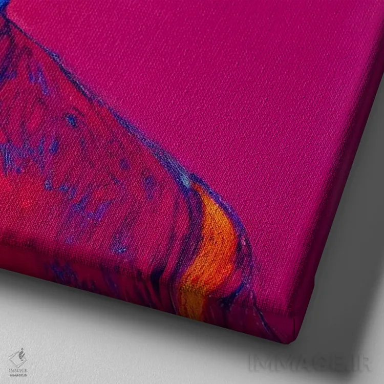 تابلو فرار جیمز (۲۰۲۳) اثر برین ویو کالت - نمای نزدیک بافت بوم