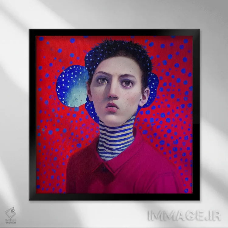 تابلو خسوف ماه (۲۰۲۳) اثر برین ویو کالت - نمای قابدار مشکی