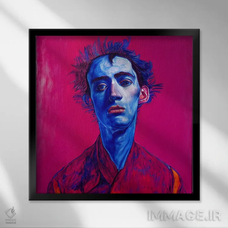 تابلو فرار جیمز (۲۰۲۳) اثر برین ویو کالت - نمای قابدار مشکی