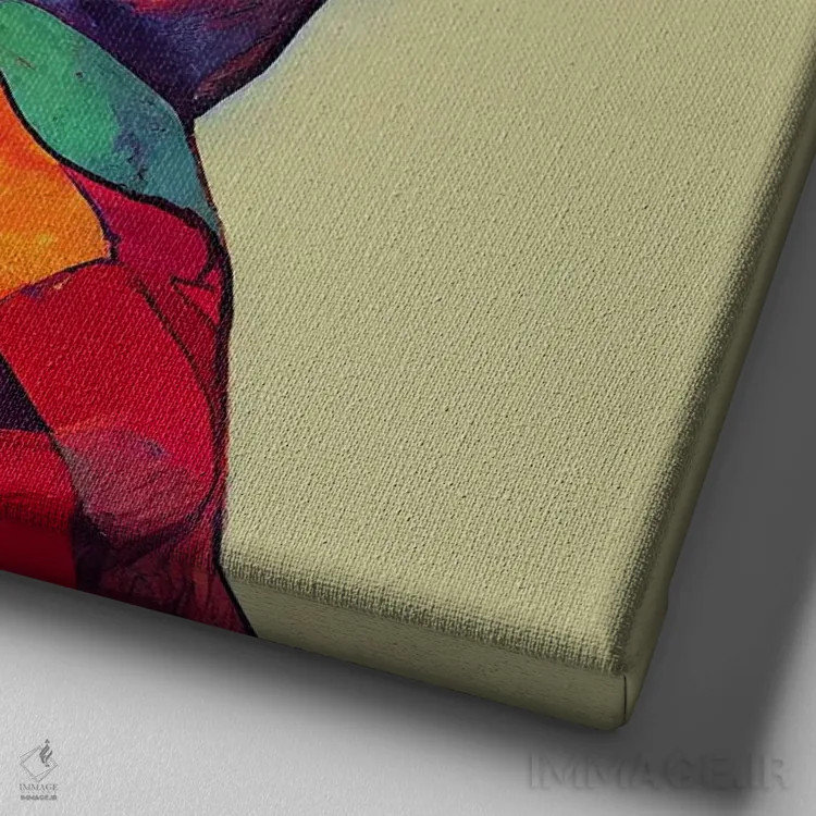 تابلو مایا ۲ (۲۰۲۲) (تمدن باستانی) اثر برین ویو کالت - نمای نزدیک بافت بوم