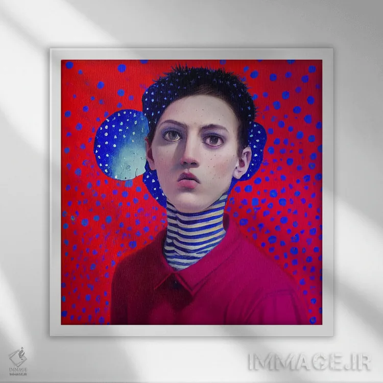 تابلو خسوف ماه (۲۰۲۳) اثر برین ویو کالت - نمای قابدار سفید