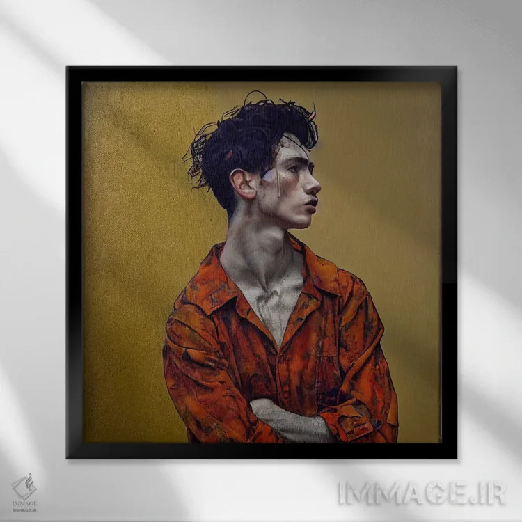 تابلو سالهای طلایی (۲۰۲۲) اثر برین ویو کالت - نمای قابدار مشکی