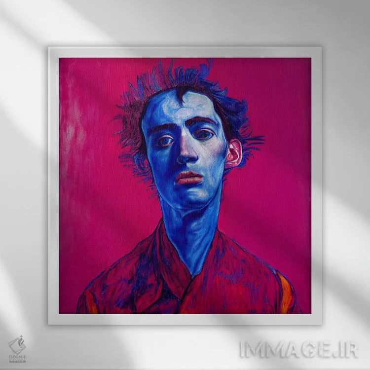 تابلو فرار جیمز (۲۰۲۳) اثر برین ویو کالت - نمای قابدار سفید