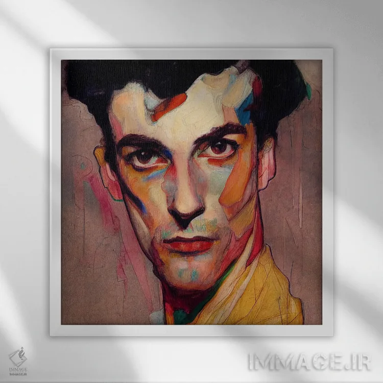 تابلو مه نارنجی (۲۰۲۳) اثر برین ویو کالت - نمای قابدار سفید