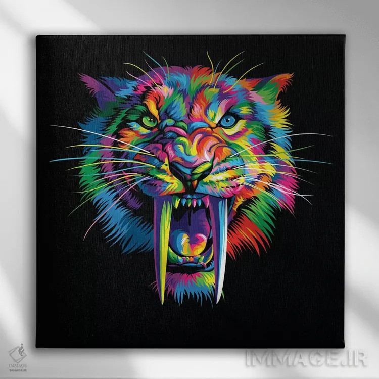 تابلو دندانخنجری (حیوان منقرضشده) اثر باب ویر - نمای روبهرو روی دیوار