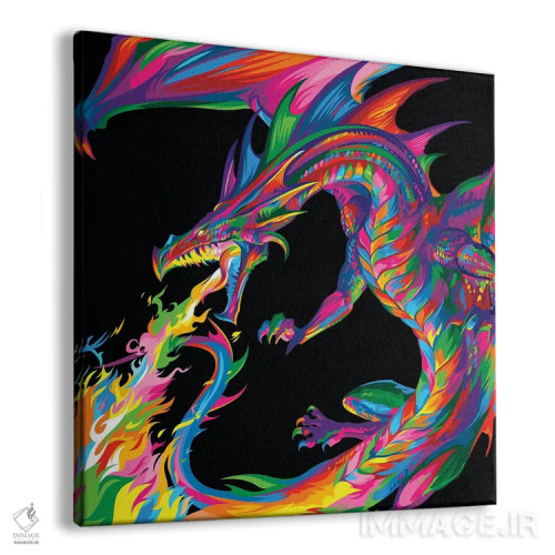 تابلو اژدهای خیالی اثر باب ویر - نمای پرسپکتیو محصول