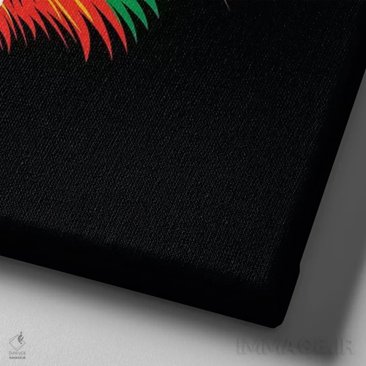 تابلو دندانخنجری (حیوان منقرضشده) اثر باب ویر - نمای نزدیک بافت بوم